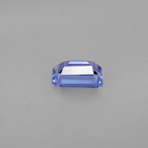 Tanzanite bleue naturelle taille émeraude, 0,86 ct, VVS-VS