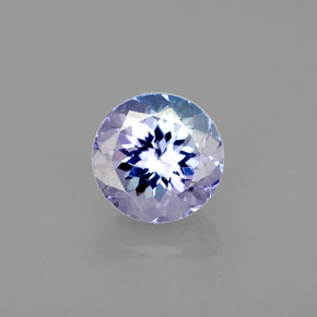 Tanzanite bleue naturelle coupe roude, 1,41 ct, VVS-VS