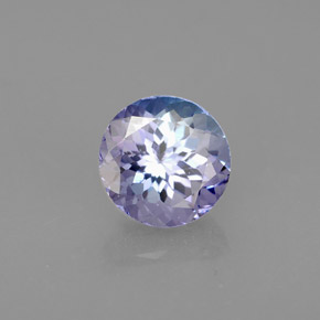 Tanzanite bleue naturelle coupe roude, 1,41 ct, VVS-VS