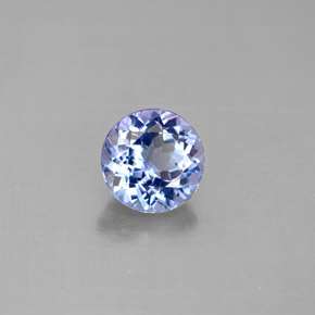 Tanzanite bleue naturelle coupe roude, 1,27 ct, VVS-VS