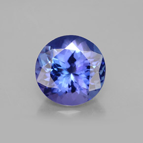 Tanzanite bleue naturelle coupe roude, 4,67 ct, VVS
