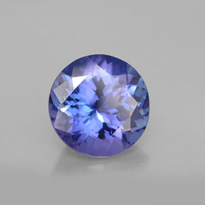 Tanzanite bleue naturelle coupe roude, 4,67 ct, VVS