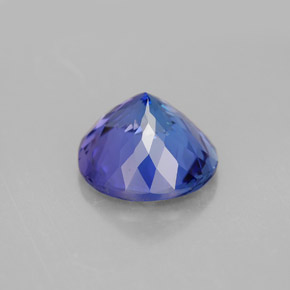 Tanzanite bleue naturelle coupe roude, 4,67 ct, VVS