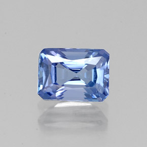 Tanzanite bleue naturelle taille émeraude, 1,21 ct, VVS-VS