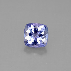 Tanzanite bleue naturelle coupe coussin, 1,11 ct, VVS