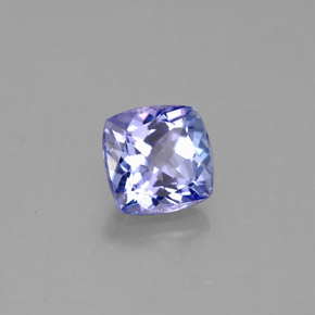 Tanzanite bleue naturelle coupe coussin, 1,11 ct, VVS