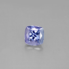 Tanzanite bleue naturelle coupe coussin, 1,11 ct, VVS