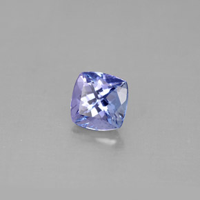 Tanzanite bleue naturelle coupe coussin, 1,11 ct, VVS