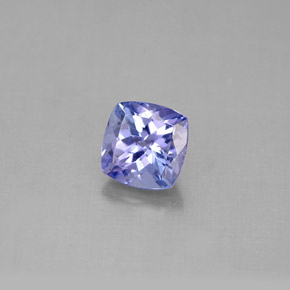 Tanzanite bleue naturelle coupe coussin, 1,27 ct, VVS-VS