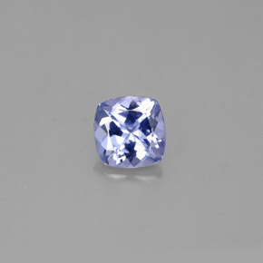 Tanzanite bleue naturelle coupe coussin, 0,90 ct, VVS