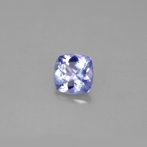 Tanzanite bleue naturelle coupe coussin, 0,90 ct, VVS