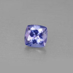 Tanzanite bleue naturelle coupe coussin, 1,10 ct, VVS