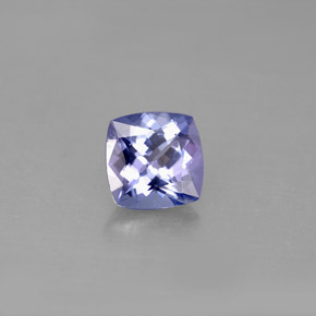 Tanzanite bleue naturelle coupe coussin, 1,10 ct, VVS