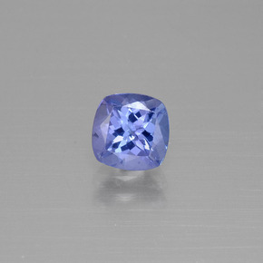 Tanzanite bleue naturelle coupe coussin, 1,08 ct, VVS