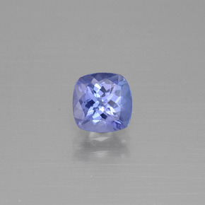 Tanzanite bleue naturelle coupe coussin, 1,08 ct, VVS