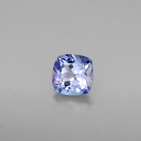 Tanzanite bleue naturelle coupe coussin, 1,07 ct, VVS
