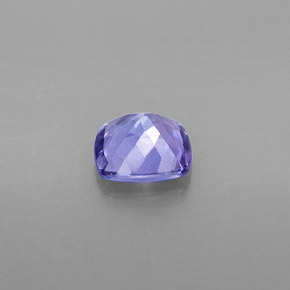Tanzanite bleue naturelle coupe coussin, 0,87 ct, VVS