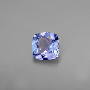 Tanzanite bleue naturelle coupe coussin, 0,81 ct, VVS