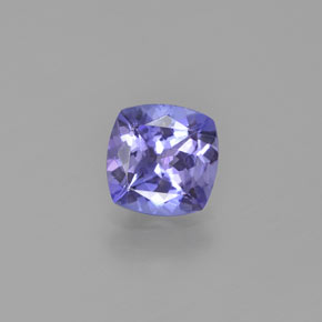 Tanzanite bleue naturelle coupe coussin, 0,91 ct, VVS-VS