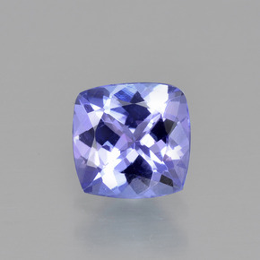 Tanzanite bleue naturelle coupe coussin, 0,93 ct, VVS
