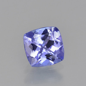 Tanzanite bleue naturelle coupe coussin, 0,93 ct, VVS