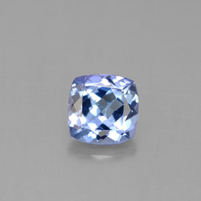 Tanzanite bleue naturelle coupe coussin, 1,06 ct, VVS
