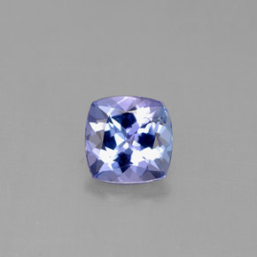 Tanzanite bleue naturelle coupe coussin, 0,93 ct, VVS