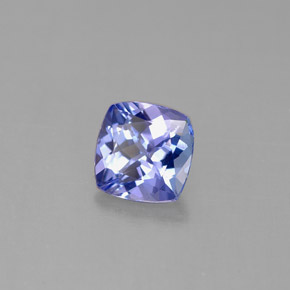 Tanzanite bleue naturelle coupe coussin, 0,93 ct, VVS