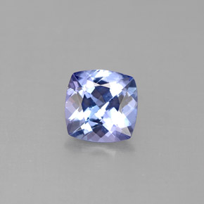 Tanzanite bleue naturelle coupe coussin, 0,92 ct, VVS