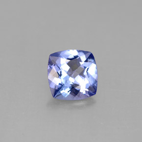 Tanzanite bleue naturelle coupe coussin, 0,92 ct, VVS