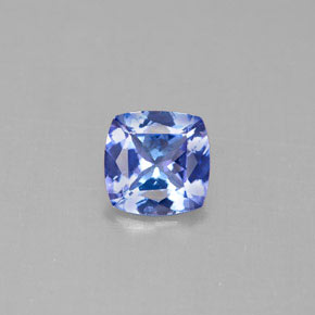 Tanzanite bleue naturelle coupe coussin, 0,86 ct, VVS