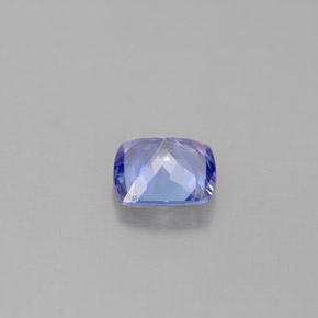 Tanzanite bleue naturelle coupe coussin, 0,86 ct, VVS