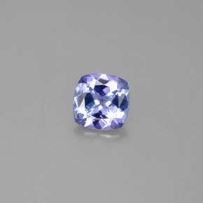 Tanzanite bleue naturelle coupe coussin, 0,84 ct, VVS