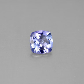 Tanzanite bleue naturelle coupe coussin, 0,84 ct, VVS