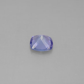 Tanzanite bleue naturelle coupe coussin, 0,84 ct, VVS