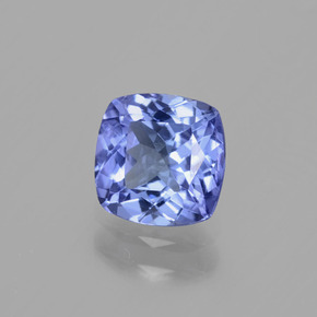 Tanzanite bleue naturelle coupe coussin, 0,99 ct, VVS