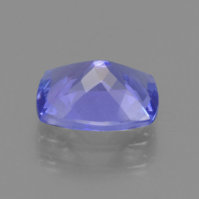 Tanzanite bleue naturelle coupe coussin, 1,39 ct, VVS