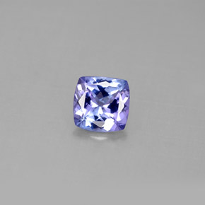 Tanzanite bleue naturelle coupe coussin, 0,86 ct, VVS