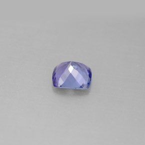 Tanzanite bleue naturelle coupe coussin, 0,86 ct, VVS