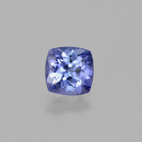 Tanzanite bleue naturelle coupe coussin, 0,97 ct, VVS