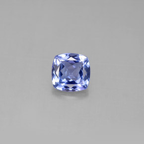 Tanzanite bleue naturelle coupe coussin, 0,96 ct, VVS