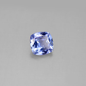Tanzanite bleue naturelle coupe coussin, 0,96 ct, VVS