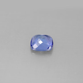 Tanzanite bleue naturelle coupe coussin, 0,96 ct, VVS