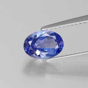 Tanzanite bleue naturelle coupe ovale, 1,10 ct, VS