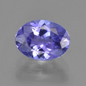 Tanzanite violet naturelle coupe ovale, 1,48 ct, VVS-VS