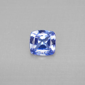 Tanzanite bleue naturelle coupe coussin, 0,90 ct, VS