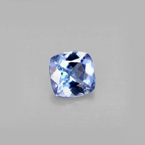 Tanzanite bleue naturelle coupe coussin, 0,91 ct, VS