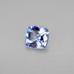 Tanzanite bleue naturelle coupe coussin, 0,91 ct, VS