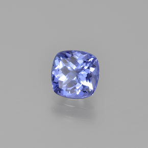 Tanzanite bleue naturelle coupe coussin, 0,94 ct, VS