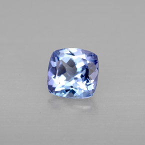 Tanzanite bleue naturelle coupe coussin, 1,01 ct, VVS-VS